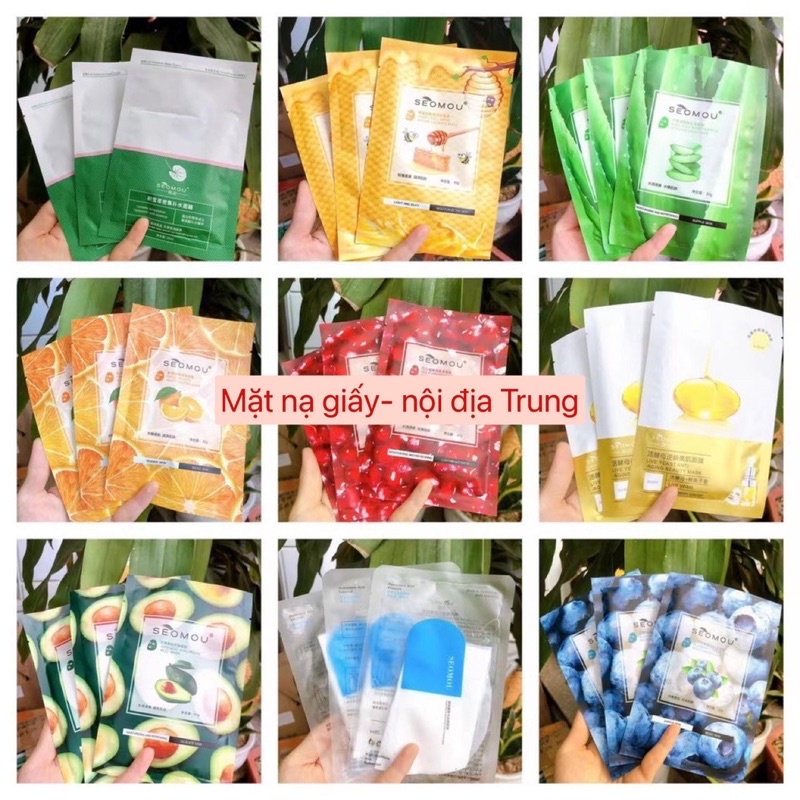 [Sẵn ] Mặt Nạ Giấy- hàng nội địa Trung( mẫu ngẫu nhiên)