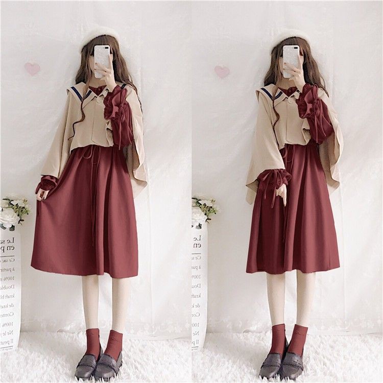 [Order]  Vài dài thắt eo + áo choàng cape poncho | BigBuy360 - bigbuy360.vn