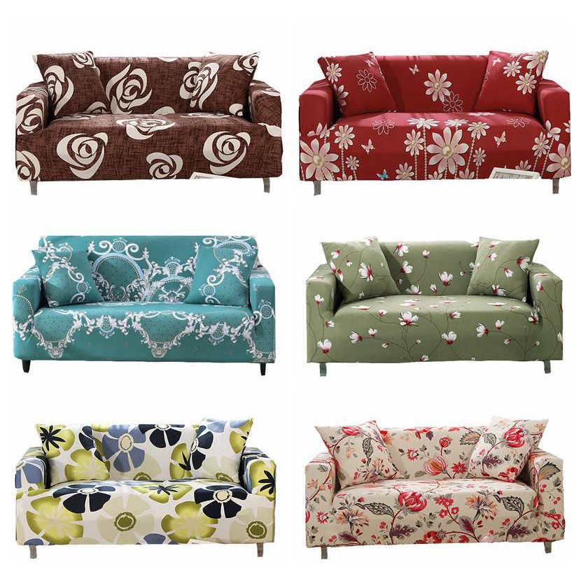 Colourful floral 1/2/3/4 Seater Couch Sofa Cover Removable Slipcover Stretch Sofa Protector