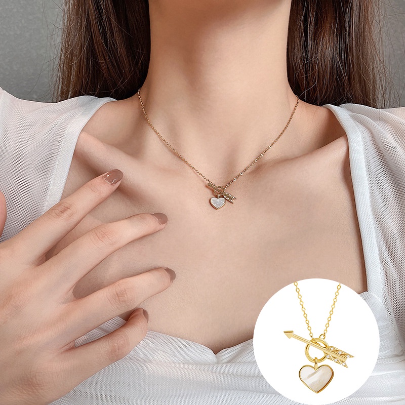 Dây chuyền hình trái tim mũi tên cupid thiết kế thời trang sang trọng cho nữ