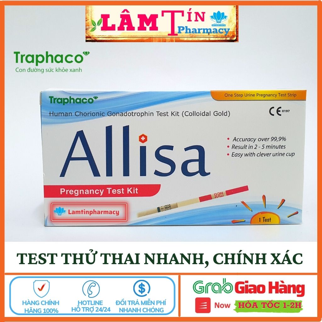 Que Thử thai phát hiện thai sớm ALLISA test Thử Thai Nhanh Hàng Chính Hãng