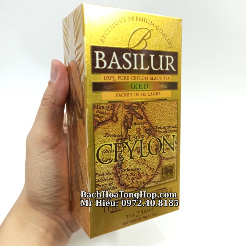 Trà Basilur Gold hộp giấy 50gram