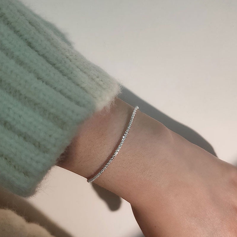 Vòng Tay Mạ Bạc 925 Thiết Kế Đơn Giản Thời Trang Cho Nữ