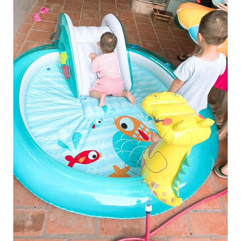 Hồ bơi cầu trượt cá sấu 57165