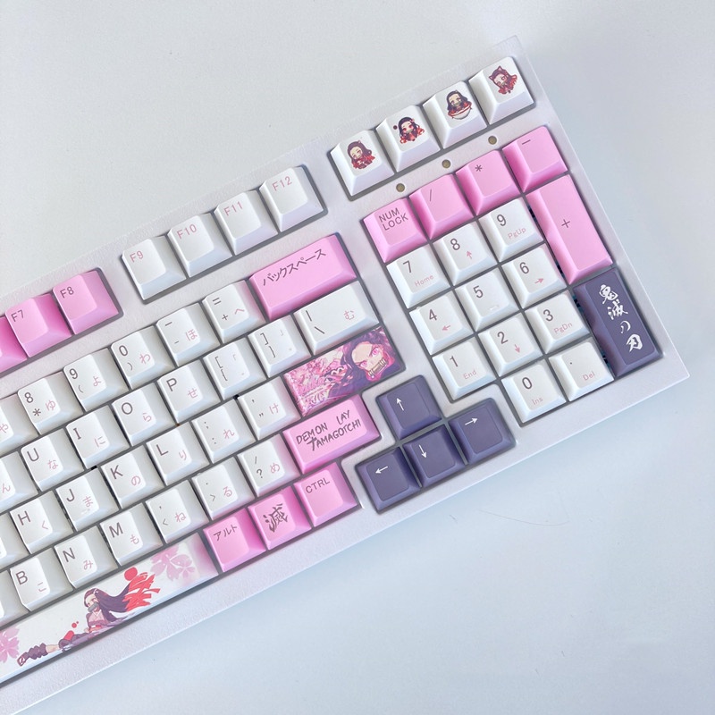Kamado Nezuko Keycap CHERRY Hồ sơ Chủ đề Demon Slayer Anime PBT Dye thăng hoa bàn phím cơ Keycap