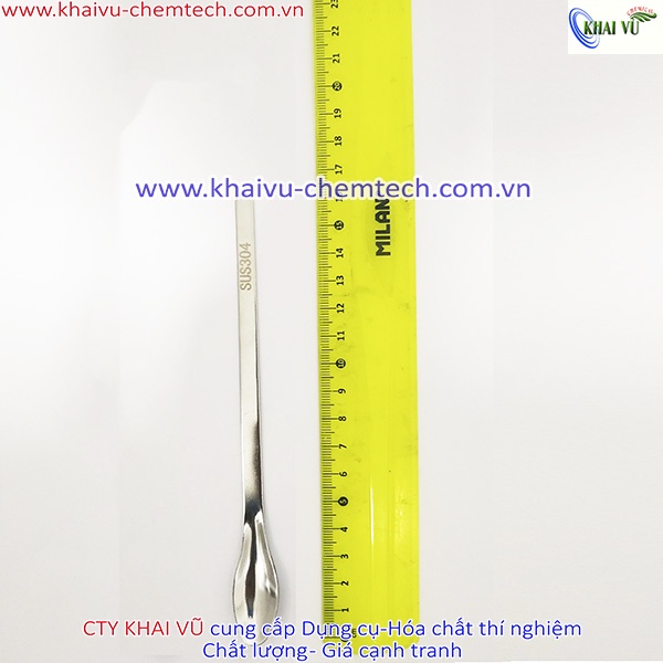 Muỗng lấy hóa chất Inox 304 không gỉ đầu TRÒN, đầu THON DẸT, VUÔNG DẸT