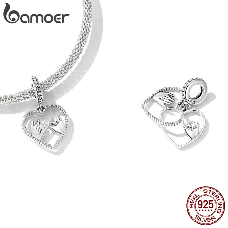 Vòng cổ BAMOER bạc 925 mặt hình bàn tay dễ thương
