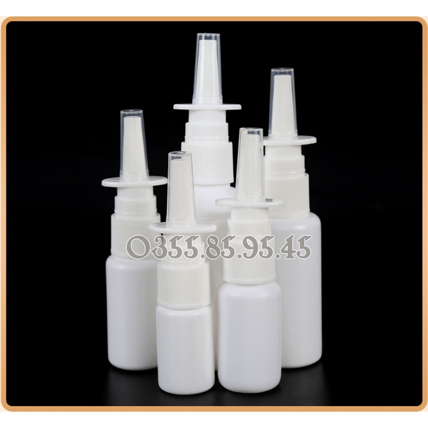 Chai xịt mũi thẳng 10ml, 20ml, 30ml, 50ml chiết dung dịch - Lọ xịt mũi thẳng đựng nước muối phụ kiện du lịch.