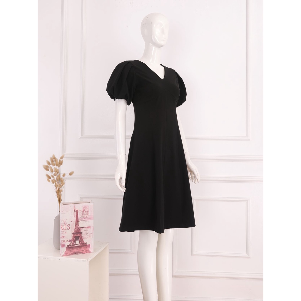 Đầm nữ dáng xòe, tay phồng, cổ trái tim thanh lịch, sang chảnh , thiết kế cao cấp TK Fashion - DKB94