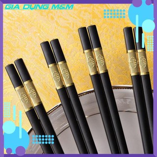 Bộ 10 đôi đũa mạ vàng cao cấp m&m