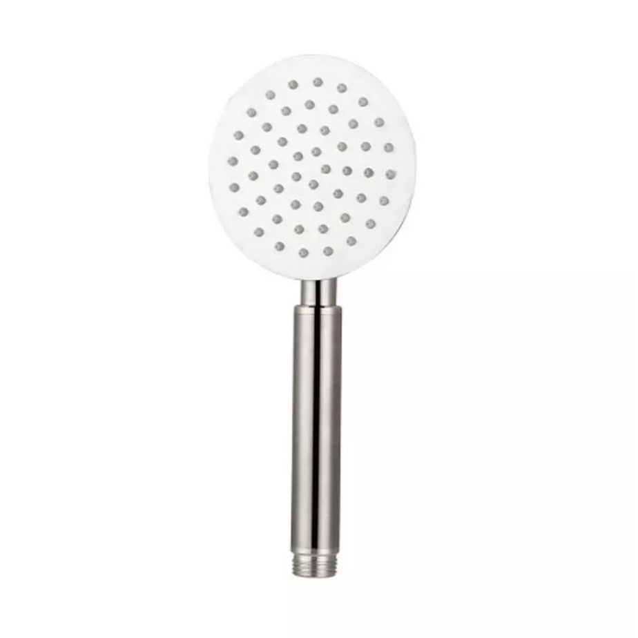 Củ sen lạnh chất liệu hợp kim mạ Crom sáng bóng kết hợp bộ tay sen inox mờ kiểu dáng tròn mỏng - QM.CS02.TS022B3