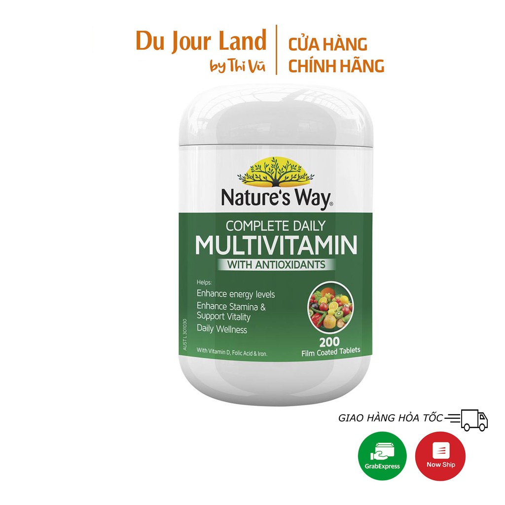 Vitamin Tổng Hợp và Tảo Biển Nature’s Way Complete Daily Multivitamin 200 Viên - Thi Vũ