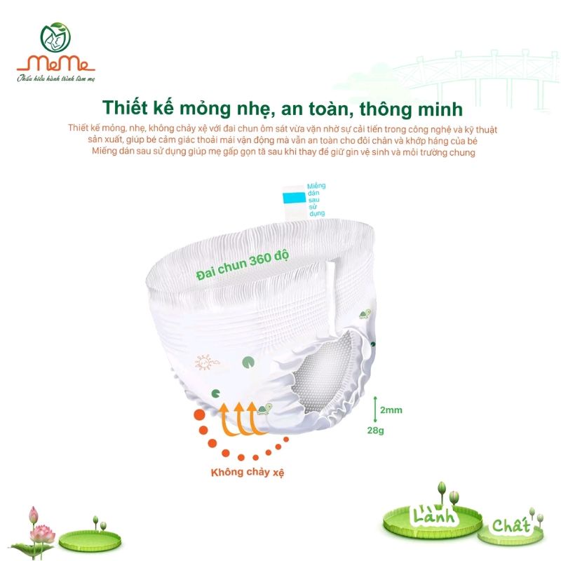 Tã/Bỉm Mễ Mễ dán/quần S68/M64/L58/XL54/XXL50/XXXL46