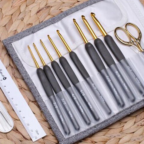 Kim móc Tulip Etimo gold cán xám tách bộ