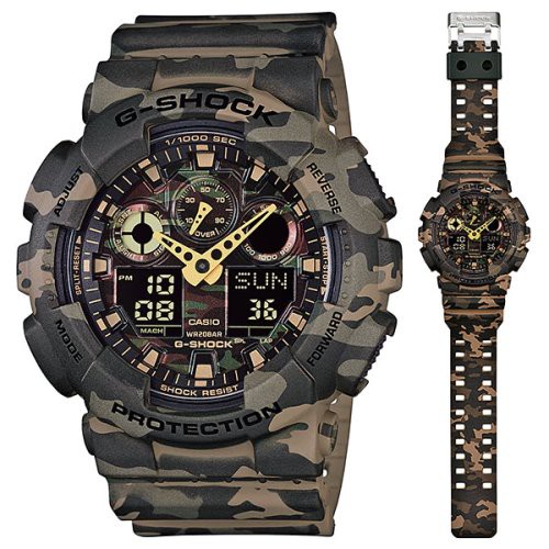 Đồng hồ nam dây nhựa G-SHOCK Casio chính hãng Anh Khuê GA-100CM-5ADR