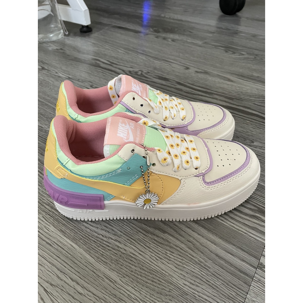 ⚡️Giày Nike Air force 1 Shadow, AF1 shadow 7 màu Nữ ❤️cầu vồng CỰC HOT 2021