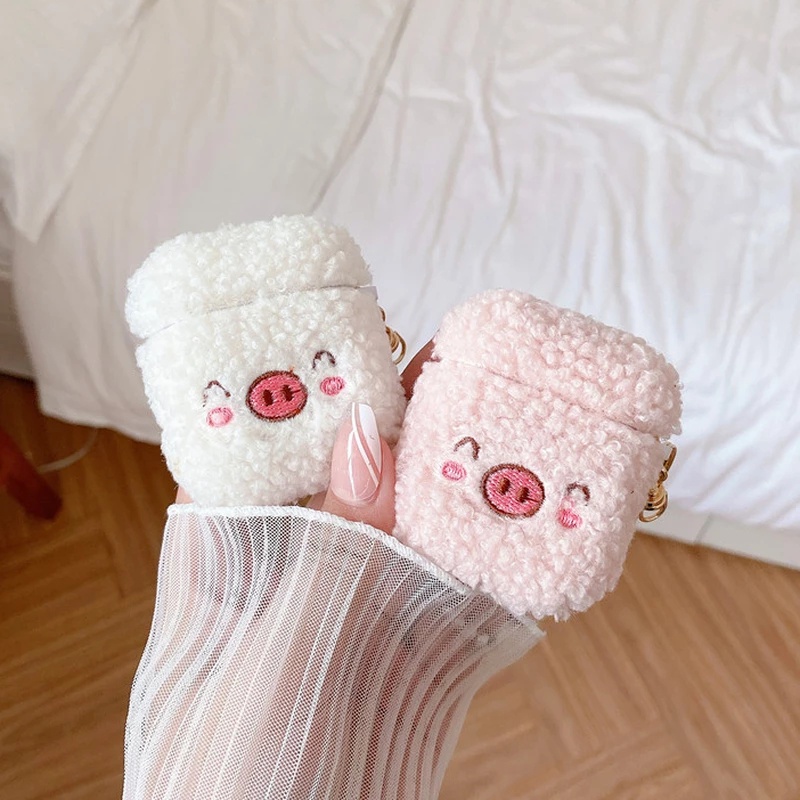 1 Vỏ Bảo Vệ Hộp Sạc Tai Nghe Airpods 1 2 Pro Bluetooth Bằng Vải Bông Hình Chú Chó Teddy Dễ Thương Thời Trang