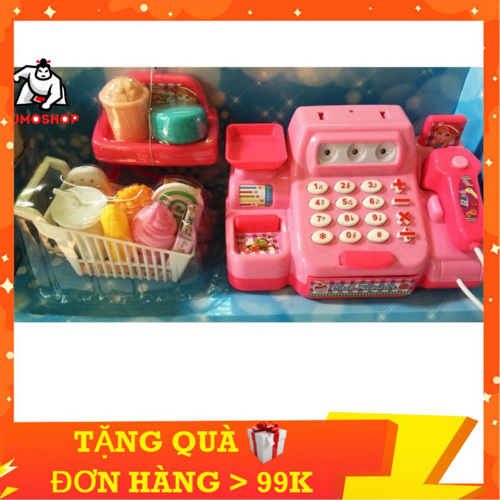 Đồ Chơi Máy Tính Tiền Siêu Thị Hello Kitty Màu Hồng, Phụ Kiện Đi Kèm,Âm Thanh Vui Nhộn,Cho Bé Học Tính Toán - SUMOSHOP68