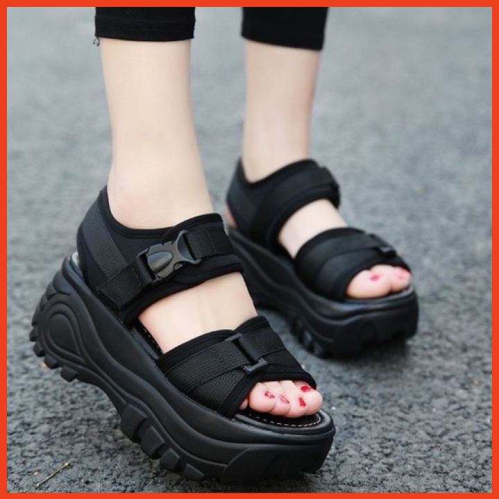 Giày Sandal Nữ Đẹp Dép Nữ Đế Bánh Mỳ 2 Màu Kiểu Dáng Thời Trang
