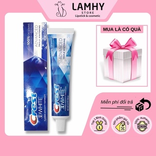 Kem đánh răng Crest 3D White Advanced Whitening, kem đánh răng trắng răng vượt trội 158g