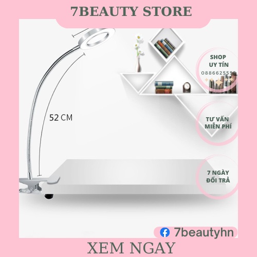 ĐÈN LED MINI(GỒM SẠC) KẸP BÀN LÀM NAIL,NỐI MI,PHUN XĂM 2 CHẾ ĐỘ SÁNG