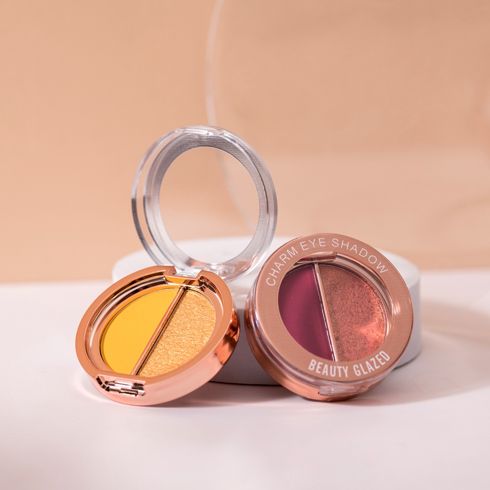 Sẵn Sàng Cổ 2 Màu Phấn Mắt Bảng Màu Đất Ngọc Trai Mờ Lấp Lánh Bảng Phấn Mắt Sáng Bóng Màu Mắt Cá Tuyết