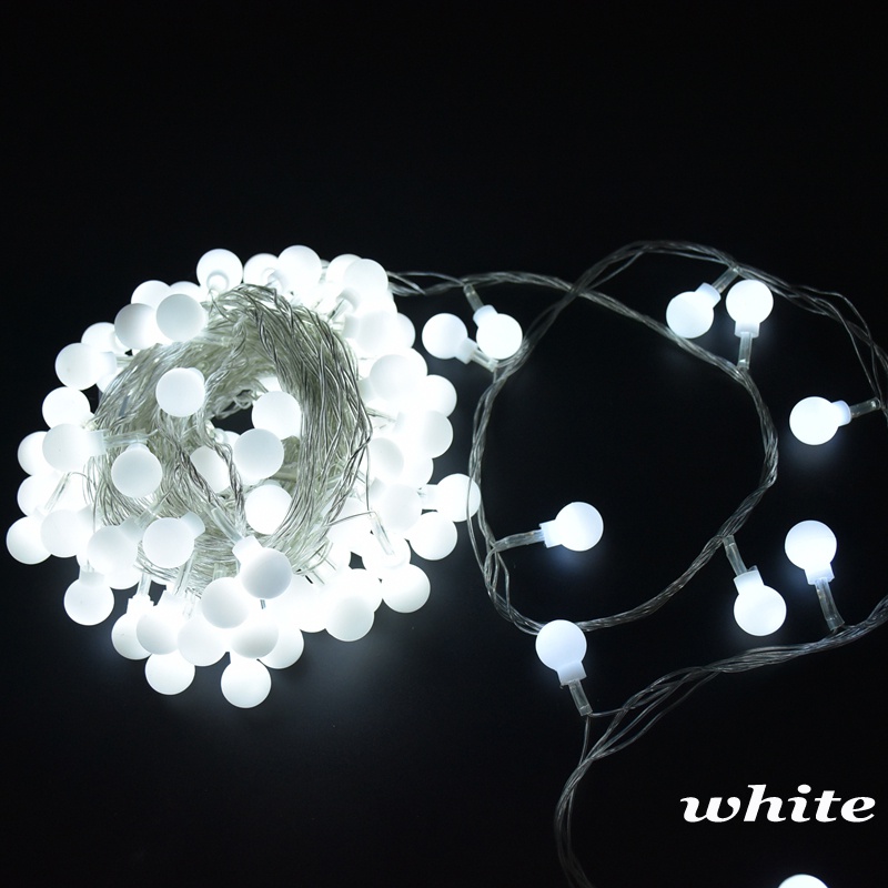 Dây Đèn LED 220V 5m 10m 20m Hình Quả Bóng Tròn Trang Trí Giáng Sinh