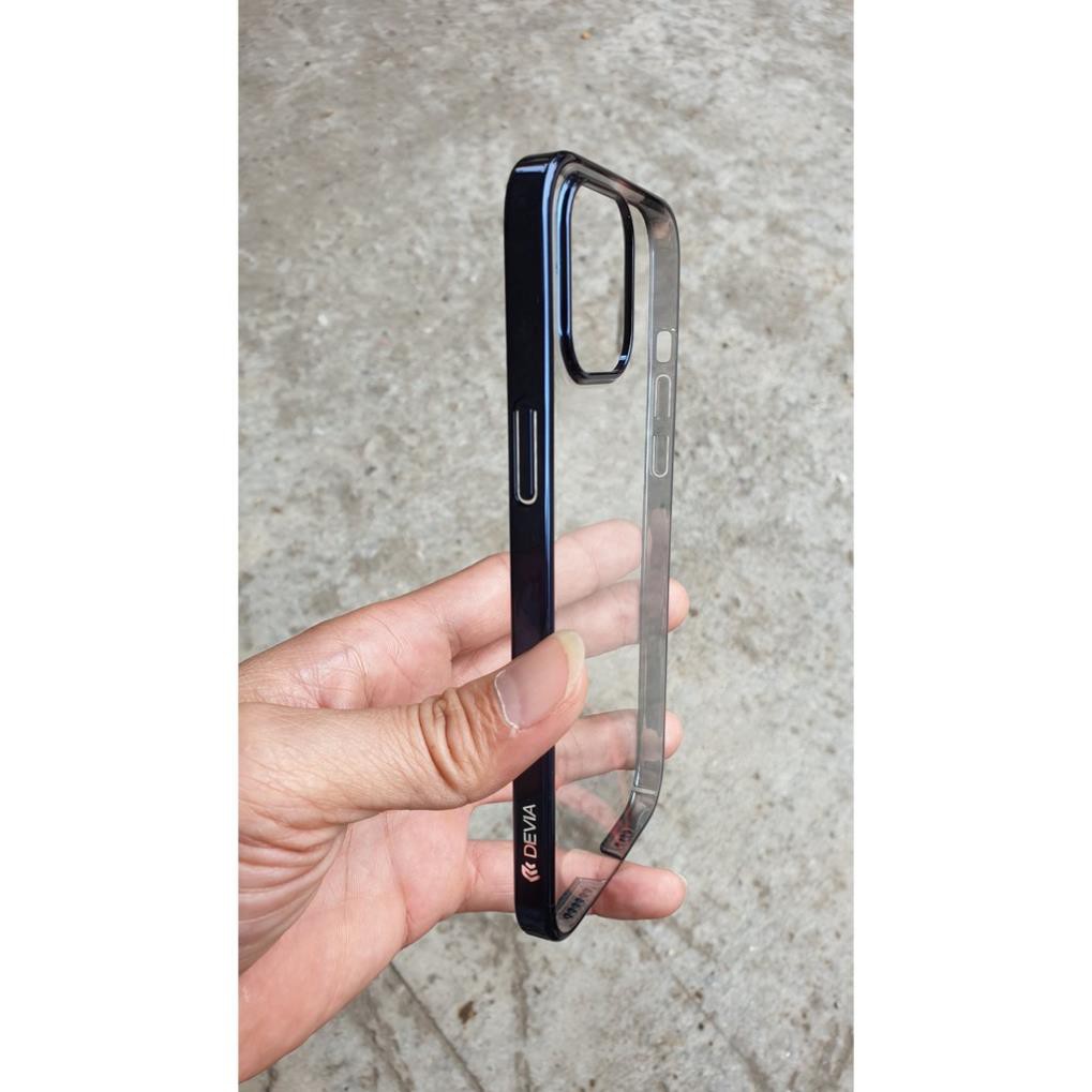 Ốp lưng dành cho iphone Devia lưng trong viền màu cho Iphone 13| 13 pro | 13promax | 12 / 12 pro / 12 max / 12 pro max