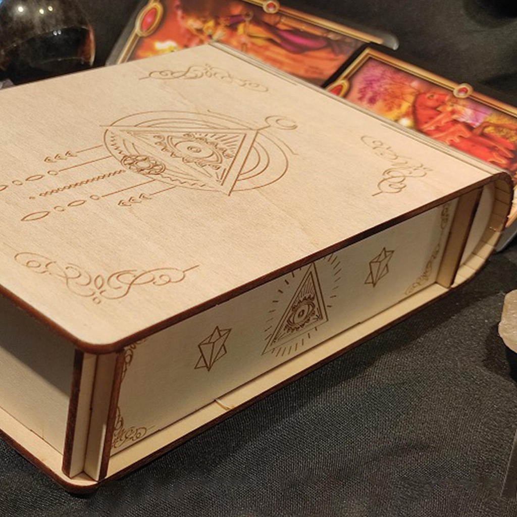 Hộp Gỗ Đựng Thẻ Bài Tarot Tinh Tế Trang Trí Đa Ứng Dụng