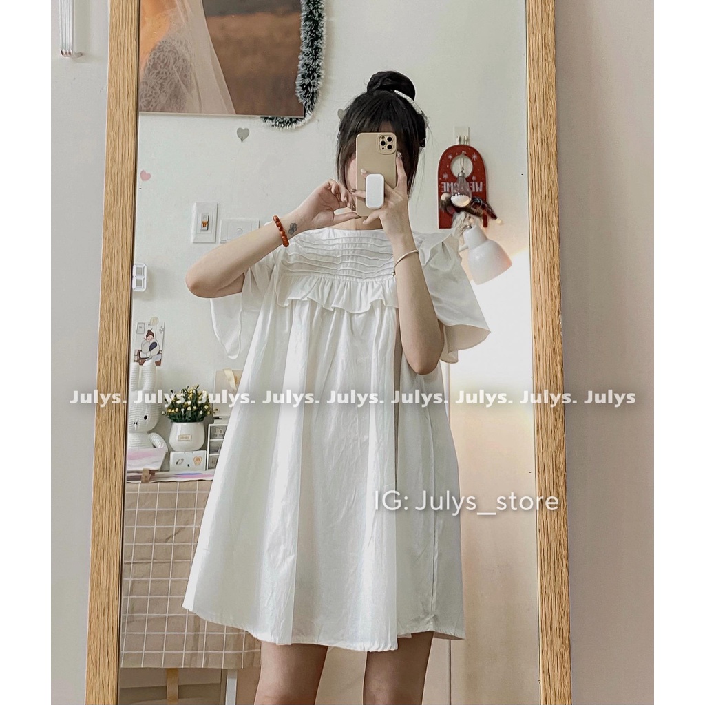 Áo váy babydoll thô xếp li ngang Julys (ảnh THẬT kèm video) | BigBuy360 - bigbuy360.vn