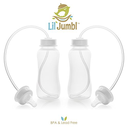 Bình sữa rảnh tay Lil Jumbl Mỹ 300ml [Sale]
