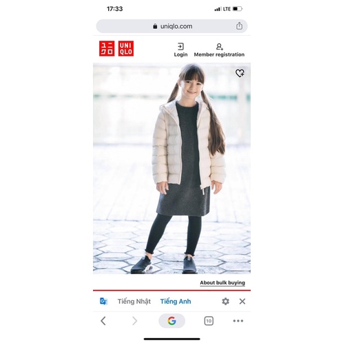 Váy Len Bé Gái Basic Dáng Suông UNI