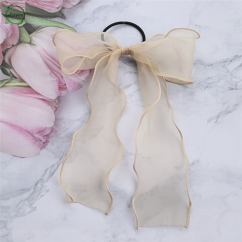 BUTTERFLY Dây Cột Tóc Mặt Hình Nơ Dễ Thương