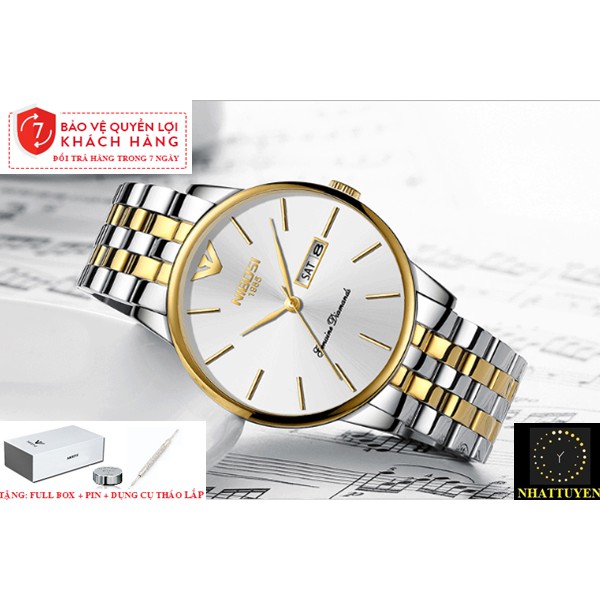 [CÓ VIDEO - ẢNH THẬT] Đồng Hồ Nam NIBOSI 2332, Dây Kim Loại Không Gỉ, Thép Đúc Đặc- HÀNG CHÍNH HÃNG [FULLBOX] | BigBuy360 - bigbuy360.vn