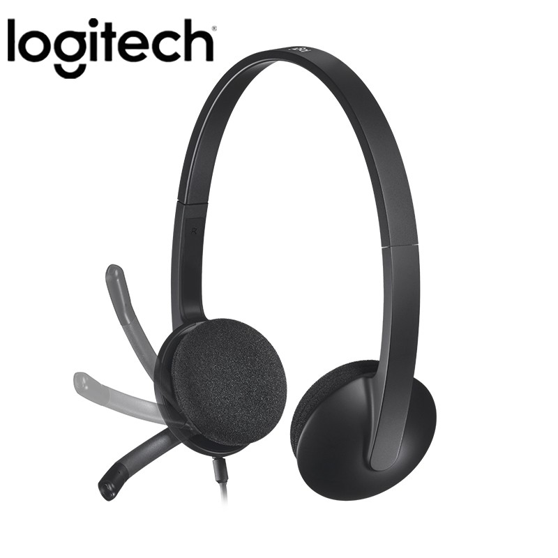 Logitech H340 USB headset with swivel microphone home Office USB stereo headphone with 1.8m Cable