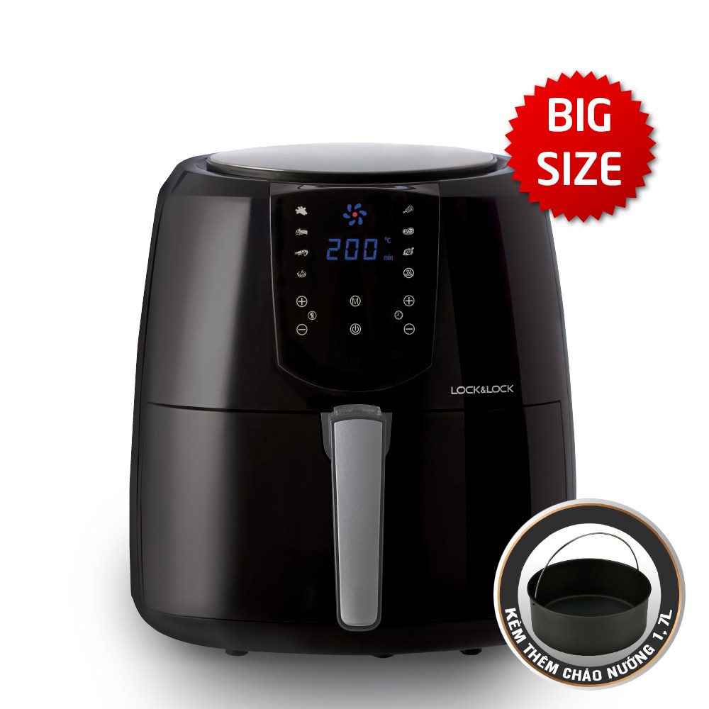 Nồi Chiên Không Dầu Lock&Lock Jumbo Plus Air Fryer 5.2L Màu-đen EJF357BLK #7