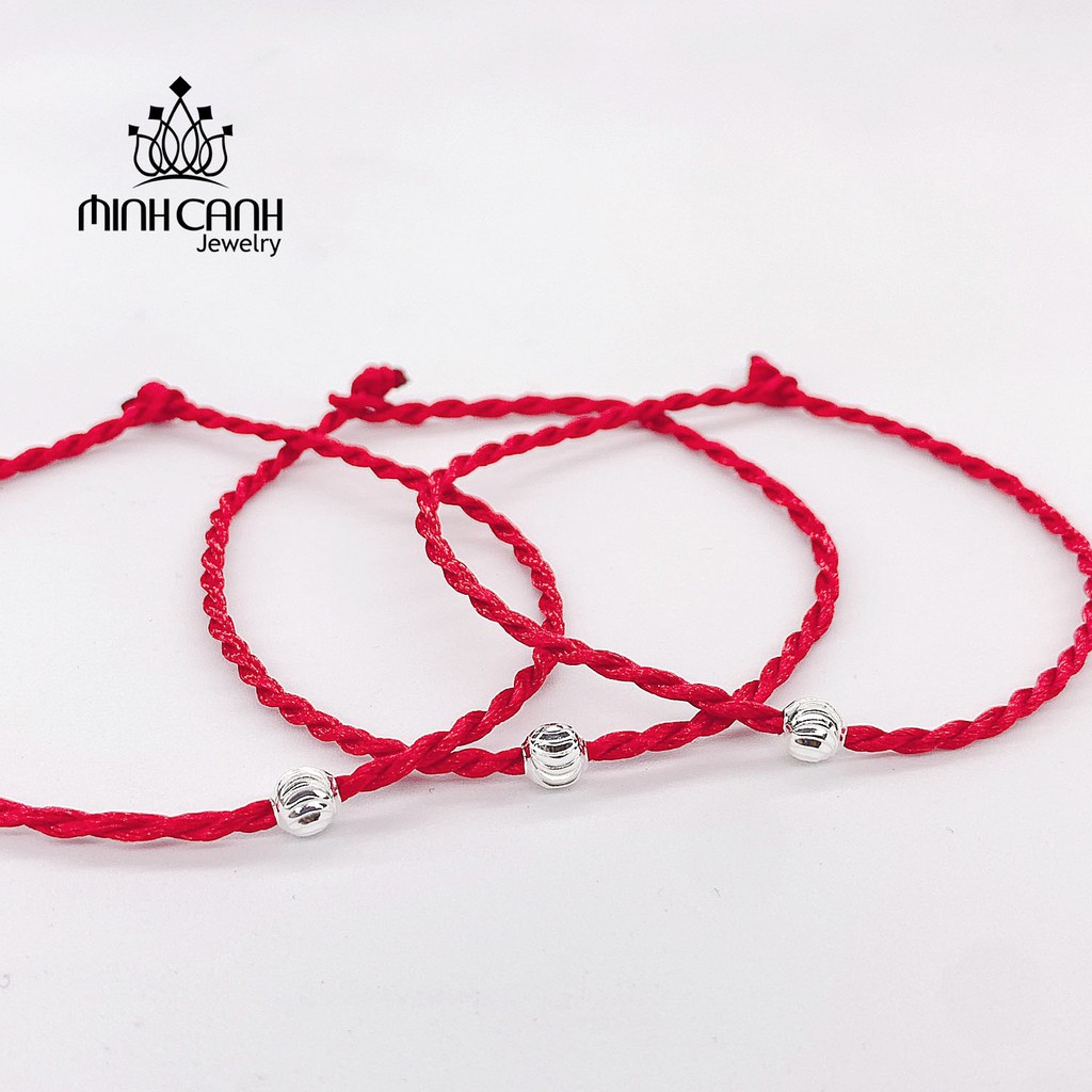 Vòng Tay Chỉ Đỏ Mix Bi Bạc Ta Mang Lại May Mắn - Minh Canh Jewelry