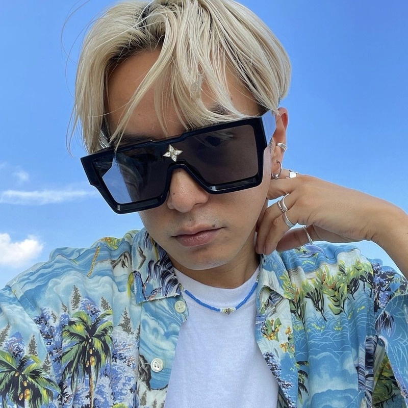 Kính Mát Gọng Vuông Cỡ Lớn Thời Trang Cho Nam Và Nữ