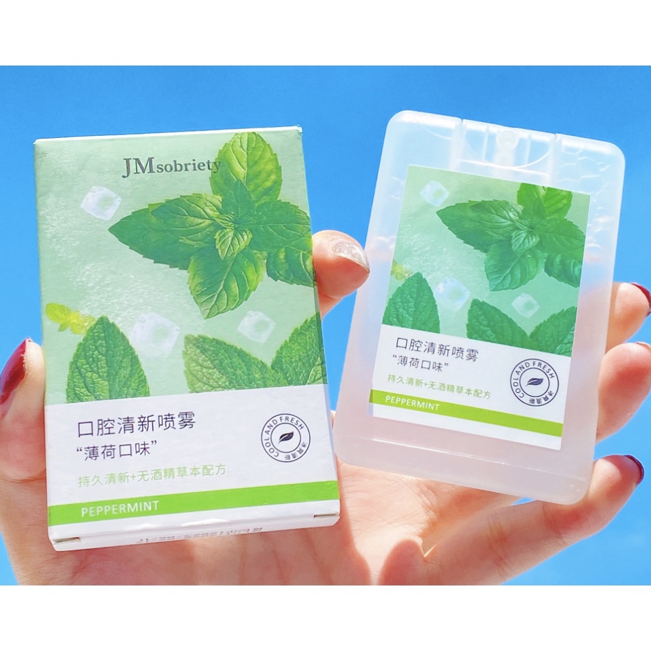 Xịt thơm miệng hương đào và hương bạc hà JMsobriety