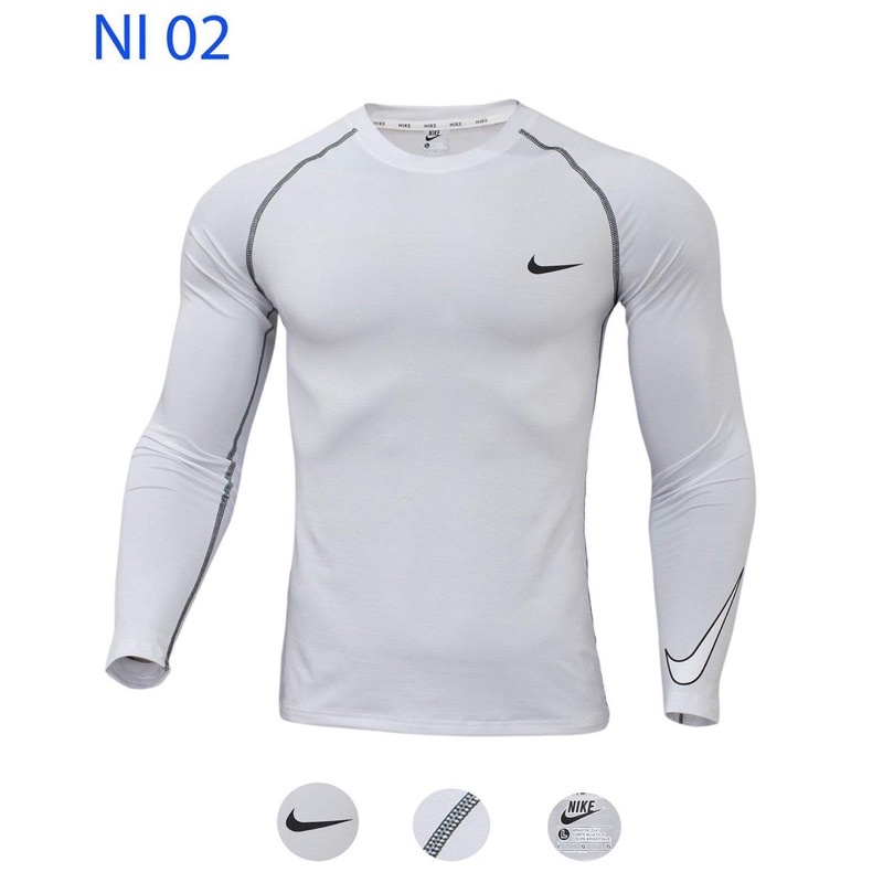 Áo giữ nhiệt, body, tập gym, đá bóng logo dài tay dành cho nam