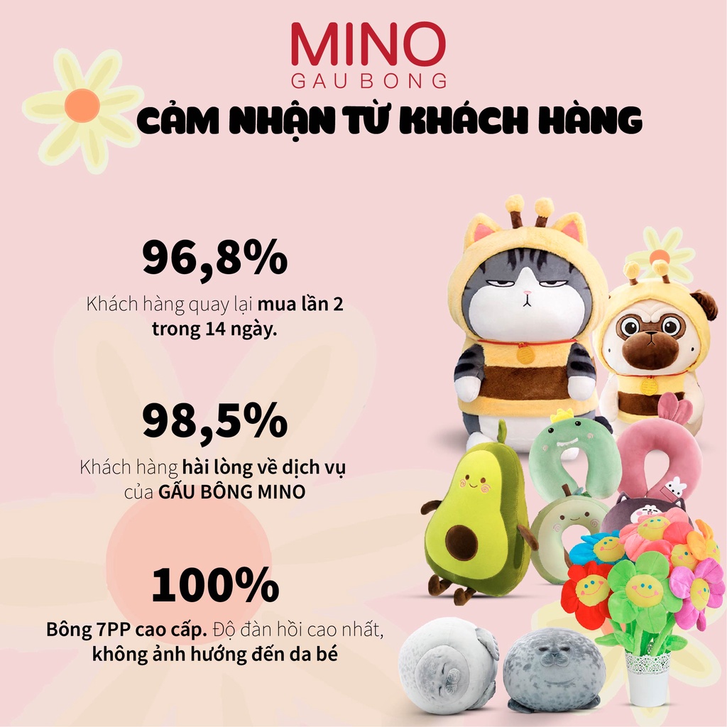 Gấu Bông Quả Bơ Ôm, Tựa Lưng Giúp Thư Giãn MINO STORE TH115