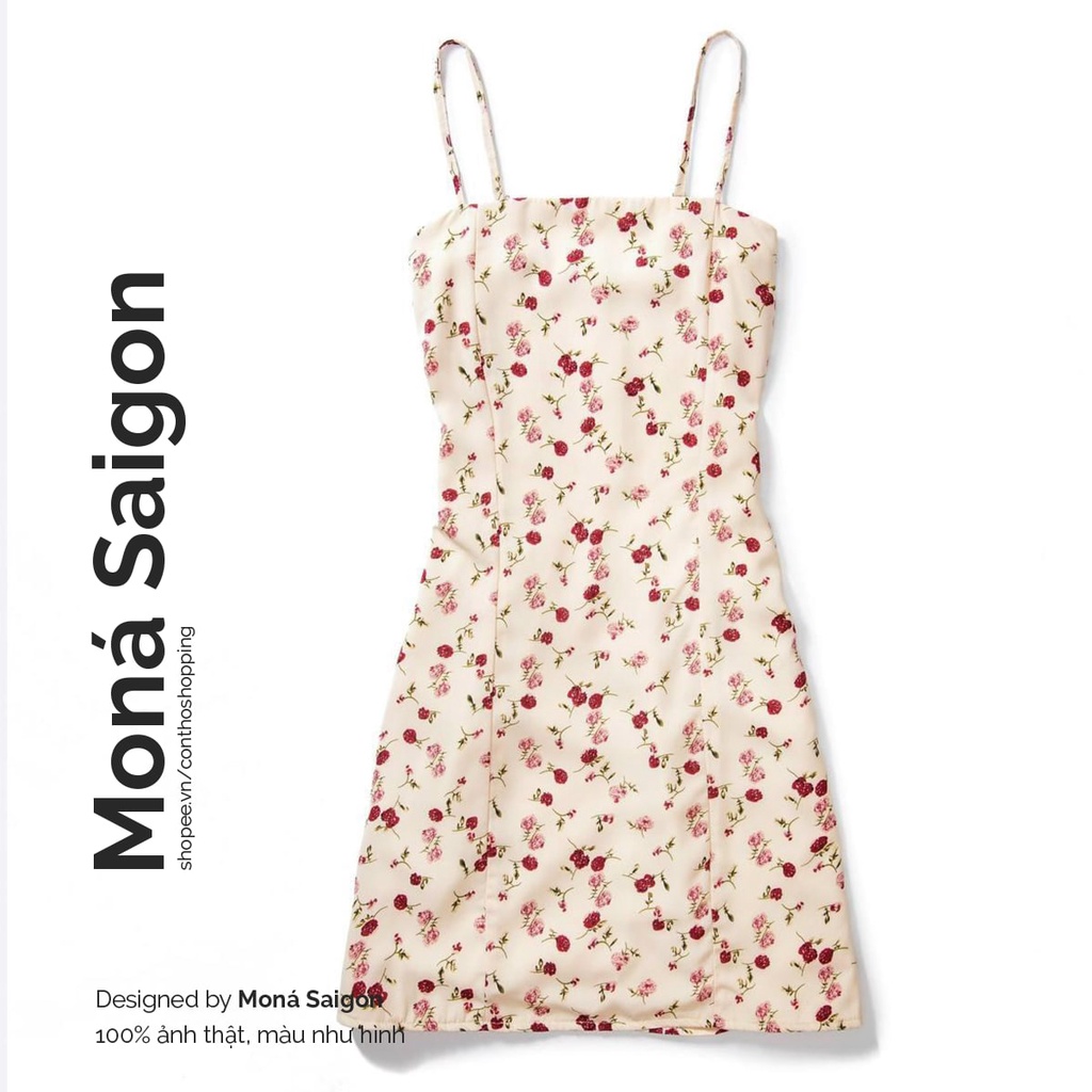 - Đầm hoa hai dây chiffon Hàn - DIANA DRESS LỖI