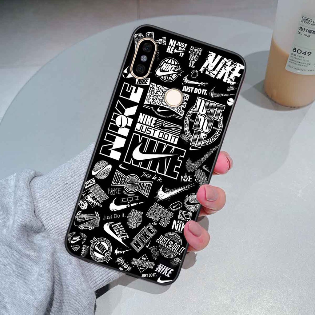 Ốp Xiaomi Mi A2 in hình thương hiệu L.V, N.I.K.E cá tính, đẳng cấp
