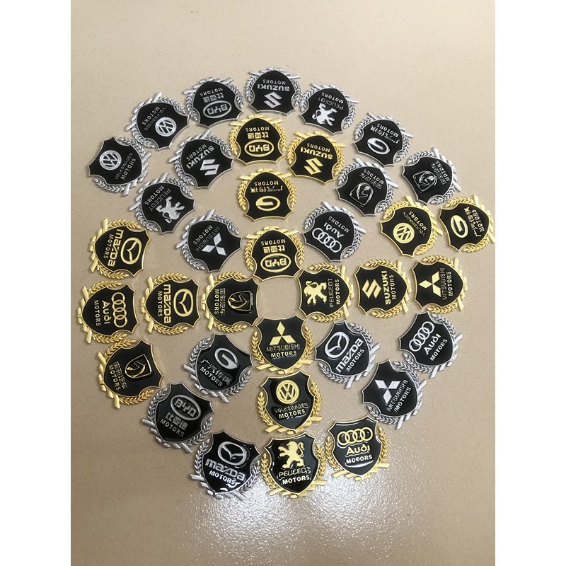 Bộ 2 chiếc huy hiệu Logo bông lúa trang trí ô tô (Đầy đủ thương hiệu xe) | BigBuy360 - bigbuy360.vn