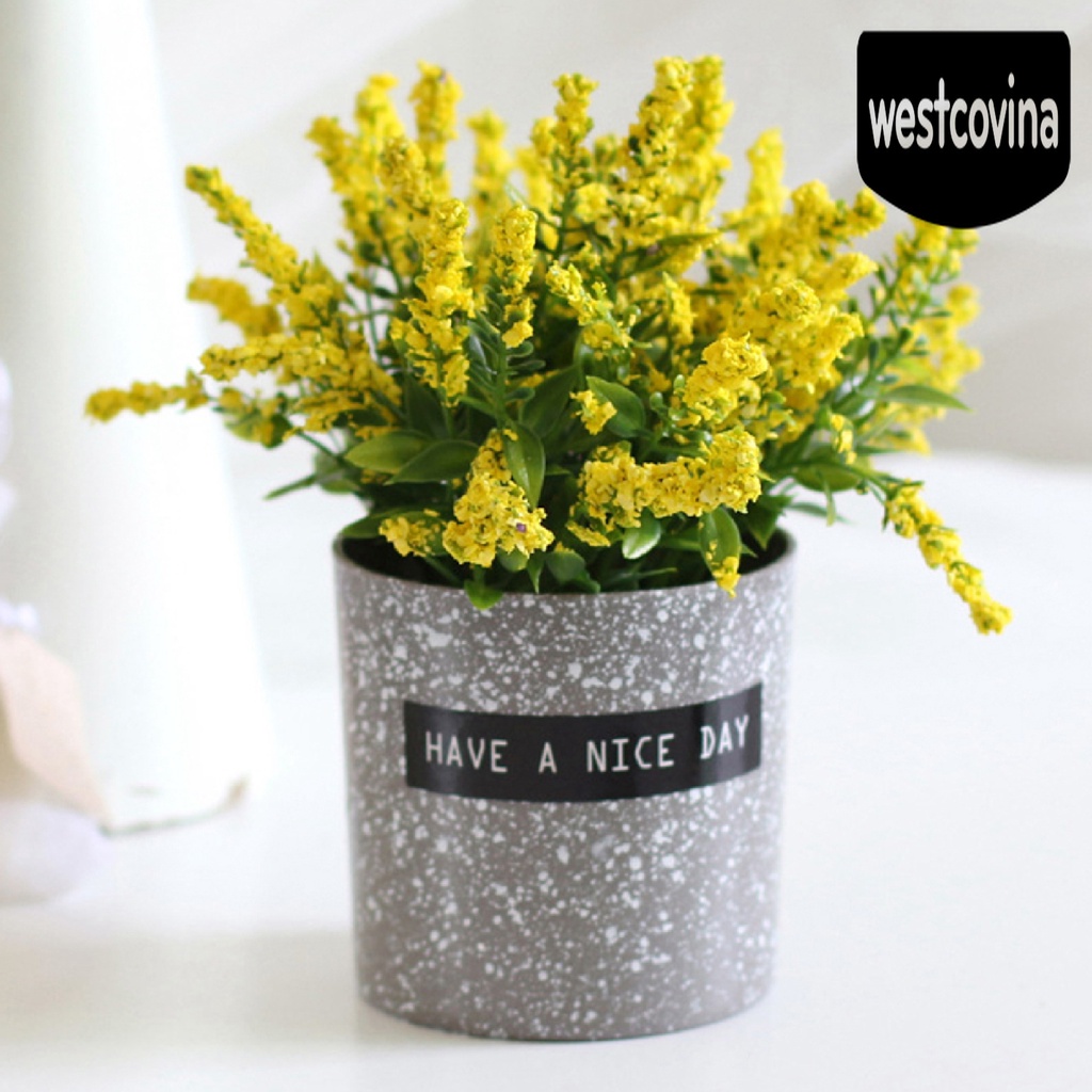 [Hot]☀ 1 Chậu Hoa Oải Hương Nhân Tạo Bằng Nhựa Để Bàn Trang Trí