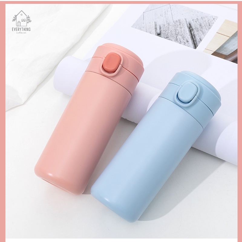 Bình giữ nhiệt hình gấu siêu dễ thương tiện dụng kèm túi vải xách tay canvas