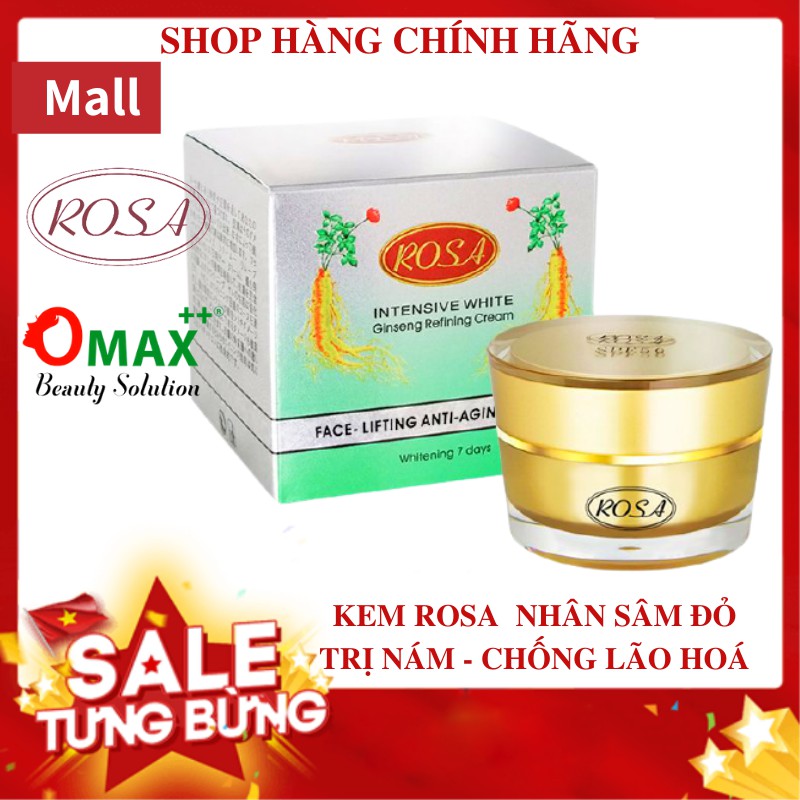 KEM ROSA NHÂN SÂM ĐỎ - ROSA INTENSIVE WHITE GINSENG REFINING CREAM 20G 🇹🇼 🇹🇼(HÀNG CHÍNH HÃNG)