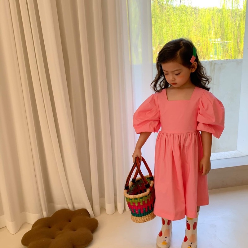 váy thô hồng trơn
