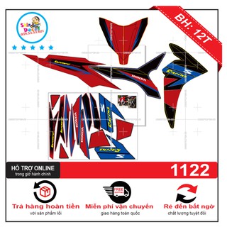 Tem xe wave rsx 2012 racing chế đỏ đen