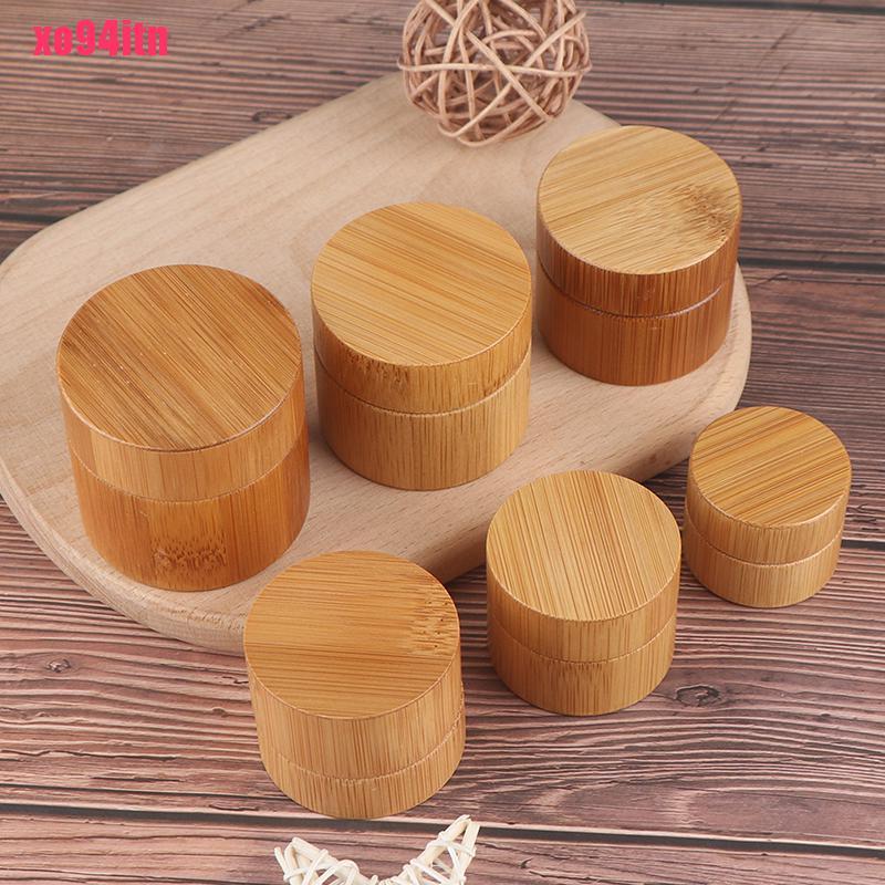 Lọ Đựng Kem / Mặt Nạ Chăm Sóc Móng Bằng Tre
